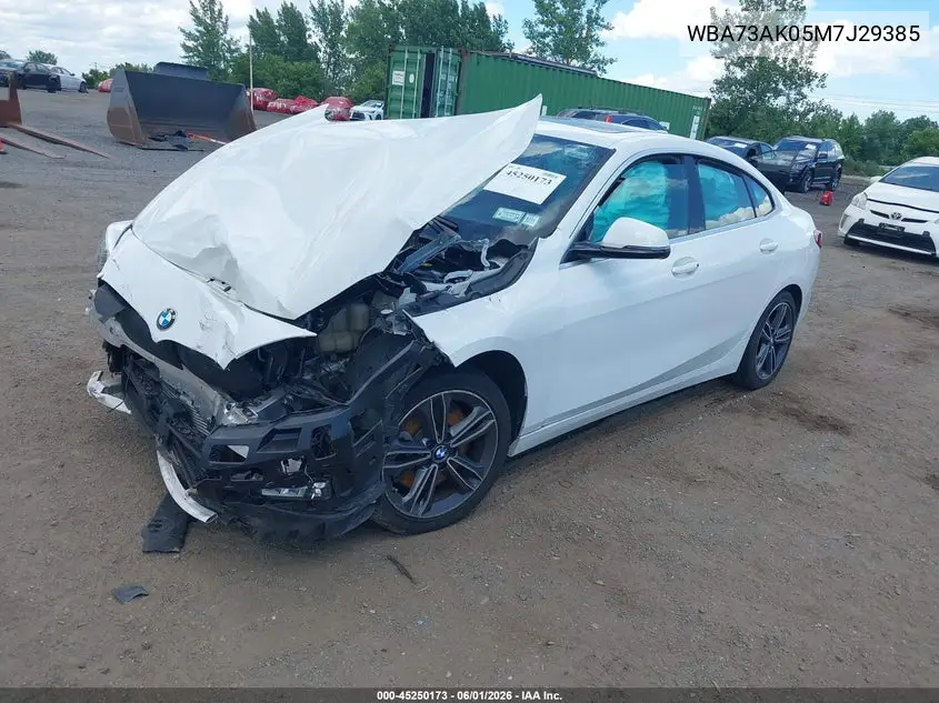 2021 BMW 228I Gran Coupe xDrive VIN: WBA73AK05M7J29385 Lot: 45250173