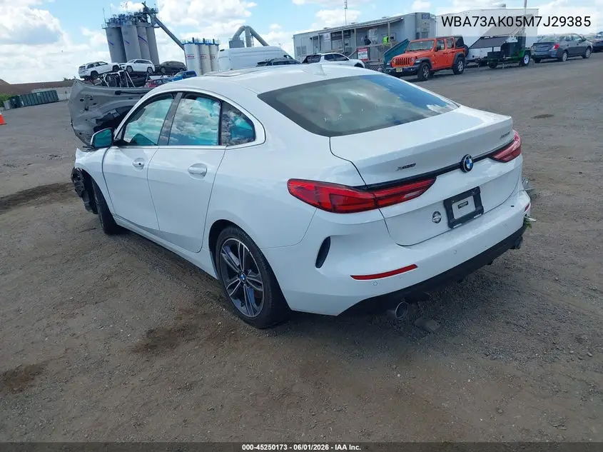 2021 BMW 228I Gran Coupe xDrive VIN: WBA73AK05M7J29385 Lot: 45250173
