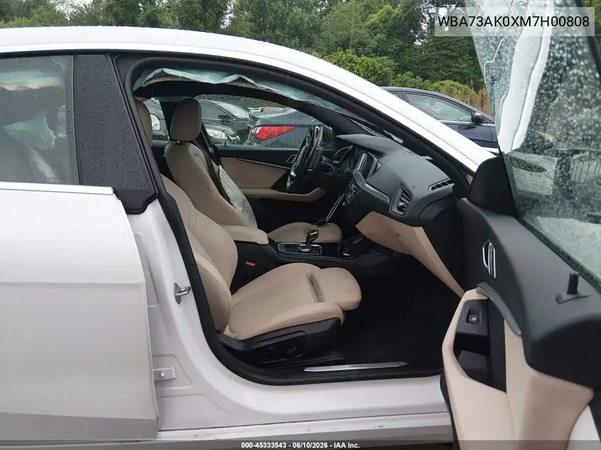2021 BMW 228I Gran Coupe xDrive VIN: WBA73AK0XM7H00808 Lot: 45333543
