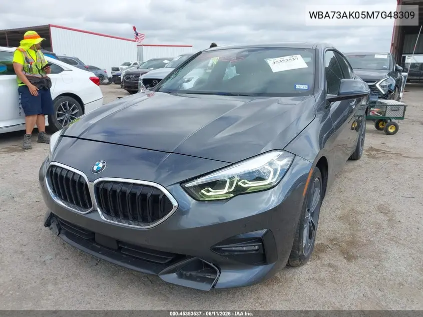 2021 BMW 228I Gran Coupe xDrive VIN: WBA73AK05M7G48309 Lot: 45353537