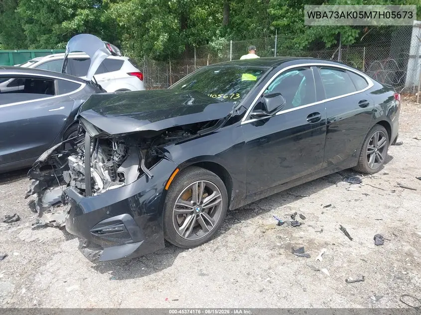 2021 BMW 228I Gran Coupe xDrive VIN: WBA73AK05M7H05673 Lot: 45374176