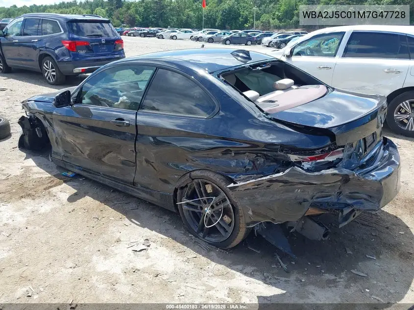 2021 BMW M240I VIN: WBA2J5C01M7G47728 Lot: 45400183