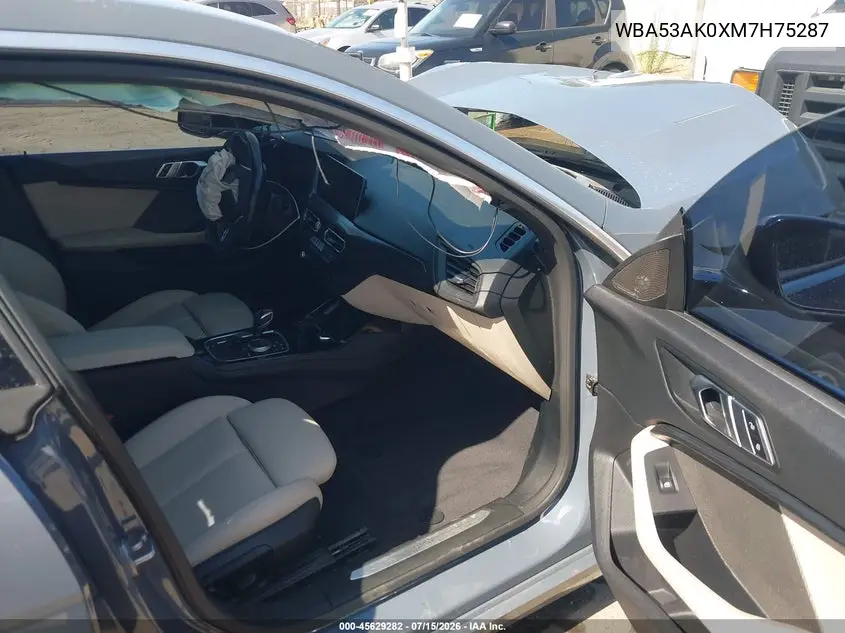 2021 BMW 228I Gran Coupe Sdrive VIN: WBA53AK0XM7H75287 Lot: 45629282