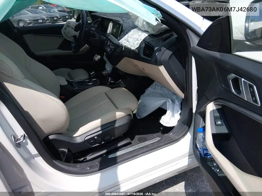 2021 BMW 228I Gran Coupe xDrive VIN: WBA73AK06M7J42680 Lot: 45643887
