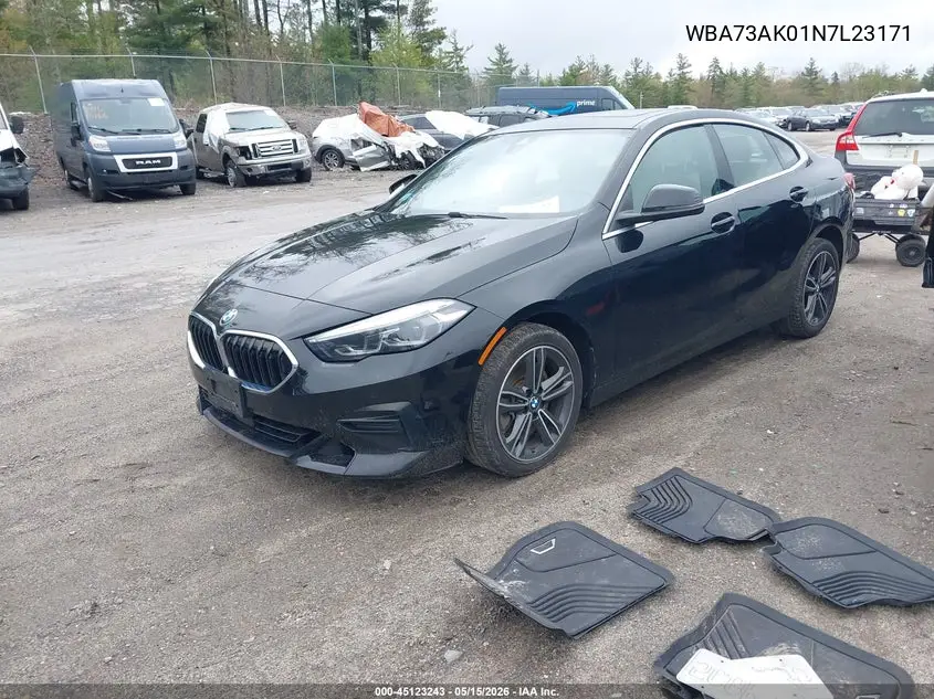 2022 BMW 228 Gran Coupe I xDrive VIN: WBA73AK01N7L23171 Lot: 45123243