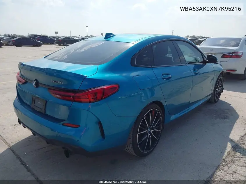 2022 BMW 228 Gran Coupe I Sdrive VIN: WBA53AK0XN7K95216 Lot: 45253740