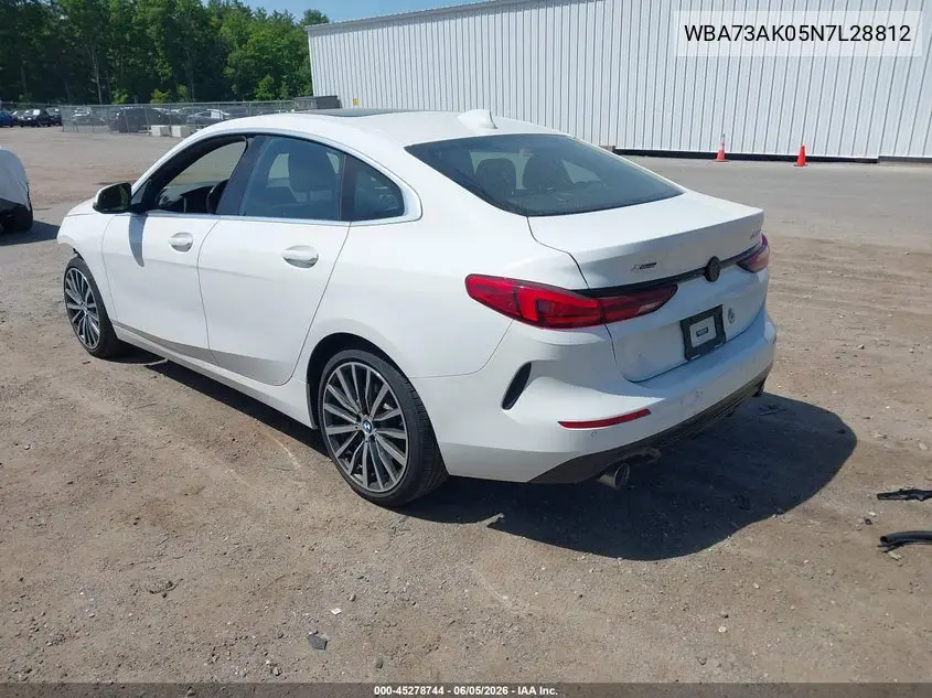2022 BMW 228 Gran Coupe I xDrive VIN: WBA73AK05N7L28812 Lot: 45278744