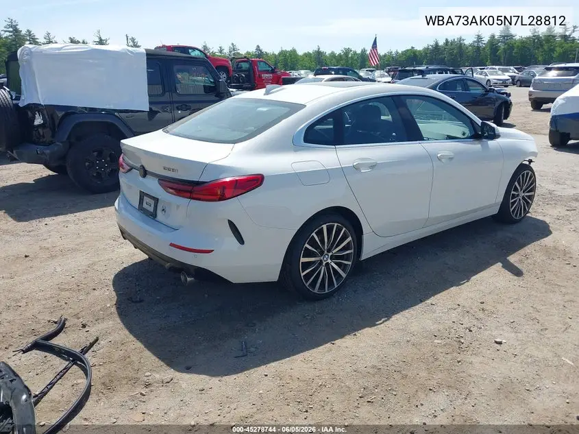 2022 BMW 228 Gran Coupe I xDrive VIN: WBA73AK05N7L28812 Lot: 45278744