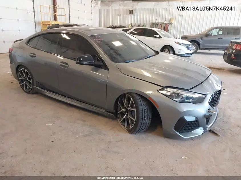 2022 BMW M235 Gran Coupe I xDrive VIN: WBA13AL05N7K45241 Lot: 45282940