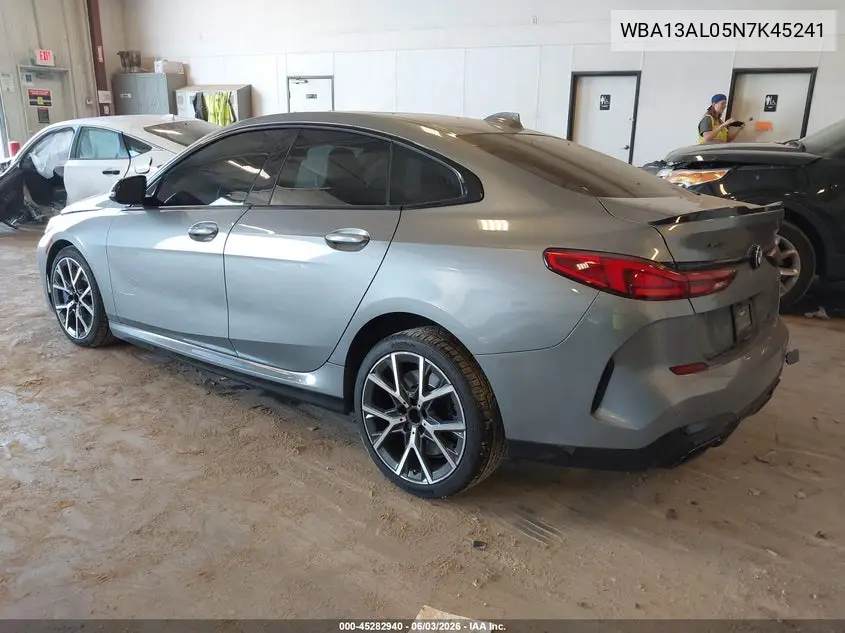 2022 BMW M235 Gran Coupe I xDrive VIN: WBA13AL05N7K45241 Lot: 45282940