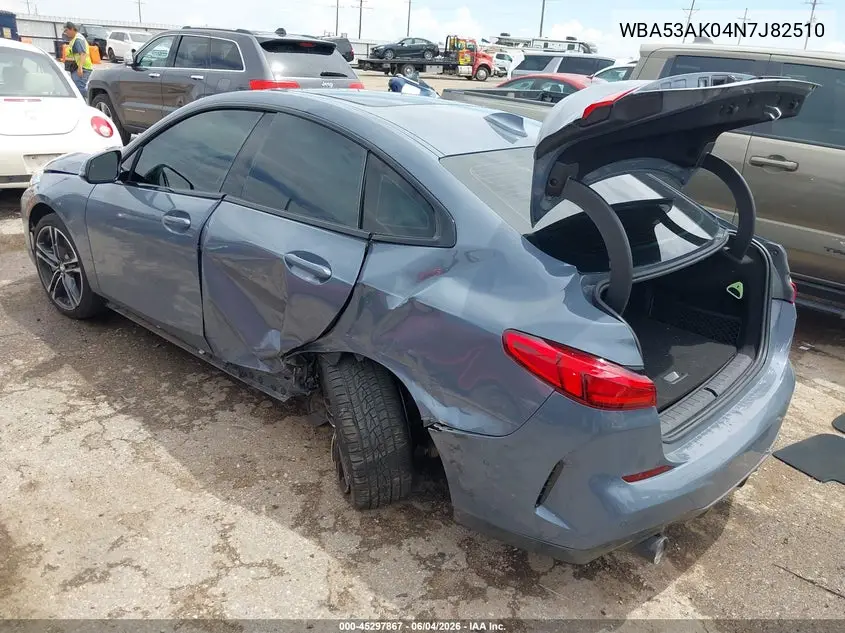 2022 BMW 228 Gran Coupe I Sdrive VIN: WBA53AK04N7J82510 Lot: 45297867