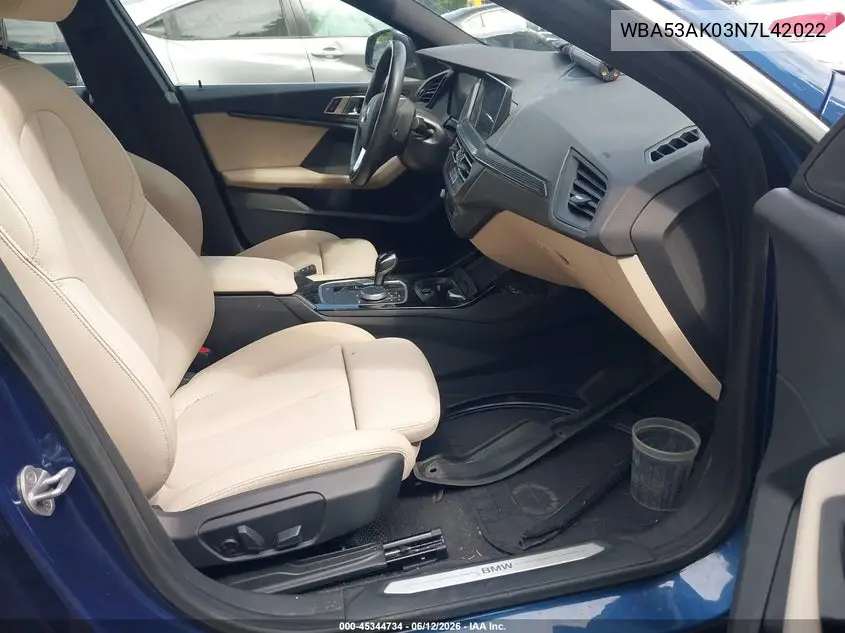 2022 BMW 228 Gran Coupe I Sdrive VIN: WBA53AK03N7L42022 Lot: 45344734