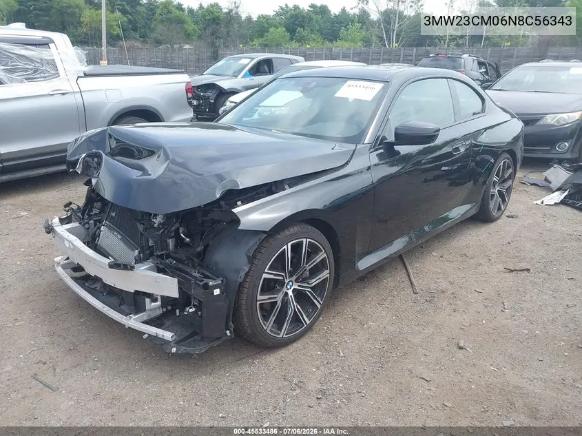 2022 BMW 230 I VIN: 3MW23CM06N8C56343 Lot: 45533486