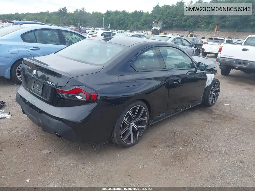 2022 BMW 230 I VIN: 3MW23CM06N8C56343 Lot: 45533486