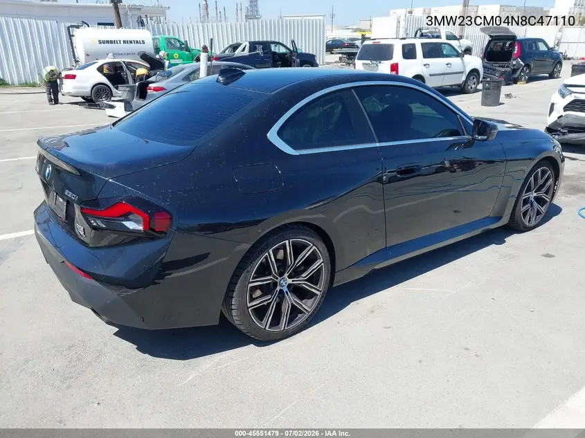 2022 BMW 230 I VIN: 3MW23CM04N8C47110 Lot: 45551479