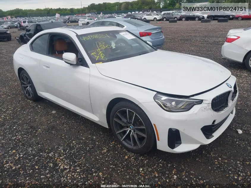 2023 BMW 230 I xDrive VIN: 3MW33CM01P8D24751 Lot: 45138531