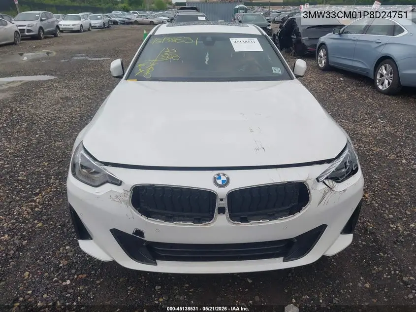 2023 BMW 230 I xDrive VIN: 3MW33CM01P8D24751 Lot: 45138531