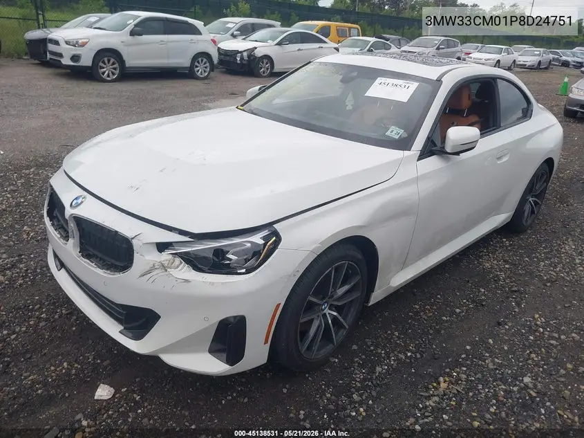 2023 BMW 230 I xDrive VIN: 3MW33CM01P8D24751 Lot: 45138531