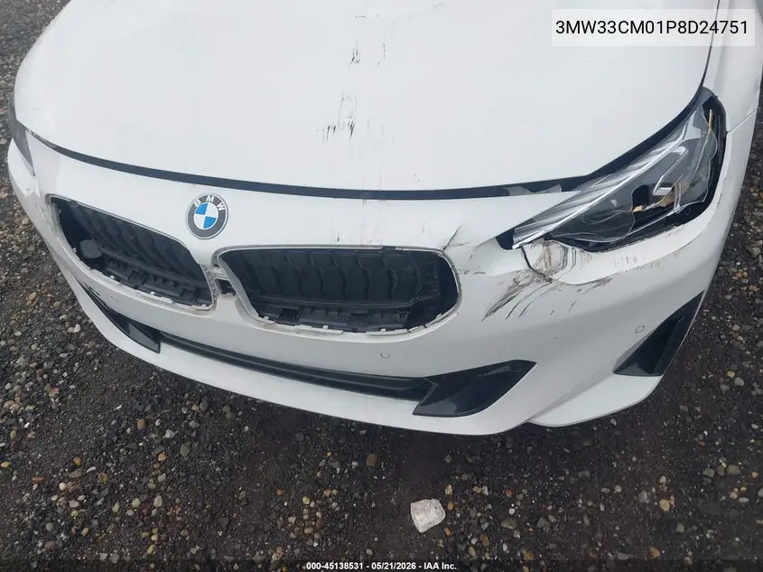 2023 BMW 230 I xDrive VIN: 3MW33CM01P8D24751 Lot: 45138531