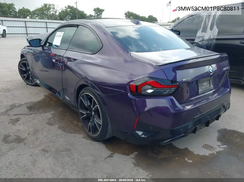 2023 BMW M240 I xDrive VIN: 3MW53CM01P8C80811 Lot: 45316904