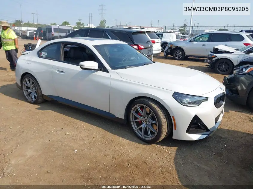 2023 BMW 230 I xDrive VIN: 3MW33CM03P8C95205 Lot: 45634981