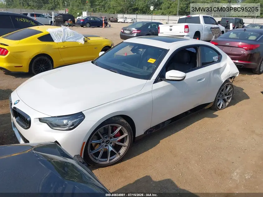 2023 BMW 230 I xDrive VIN: 3MW33CM03P8C95205 Lot: 45634981