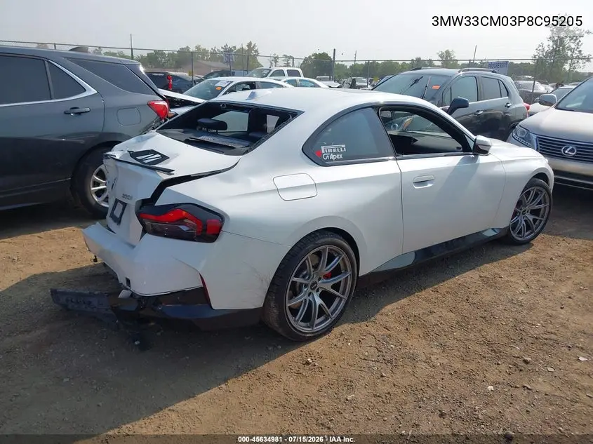 2023 BMW 230 I xDrive VIN: 3MW33CM03P8C95205 Lot: 45634981