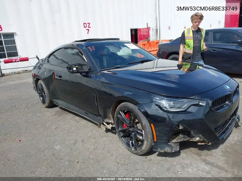 2024 BMW M240 I xDrive VIN: 3MW53CM06R8E33749 Lot: 45152307