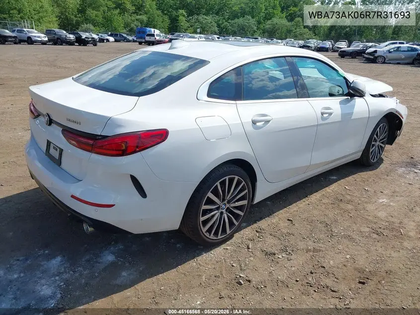 2024 BMW 228I Gran Coupe xDrive VIN: WBA73AK06R7R31693 Lot: 45166568