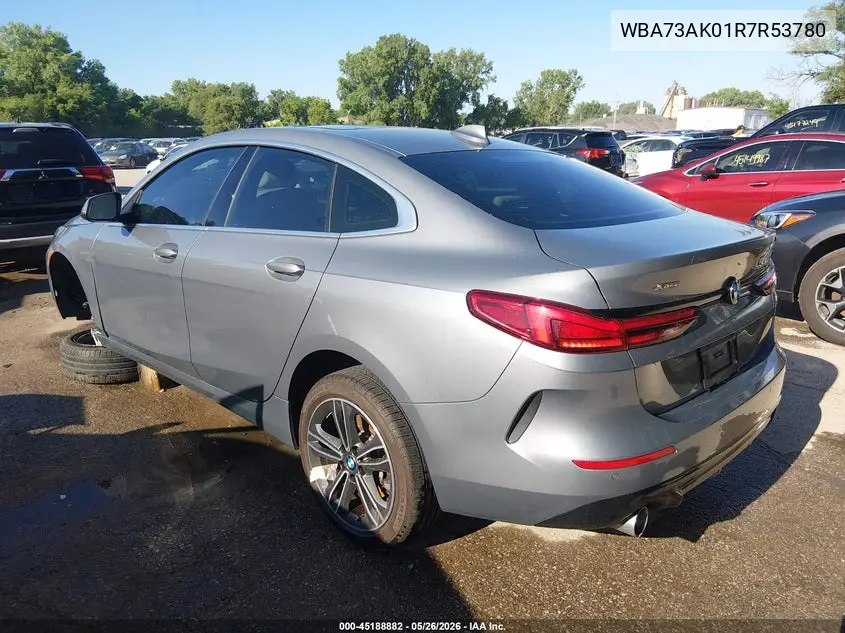 2024 BMW 228I Gran Coupe xDrive VIN: WBA73AK01R7R53780 Lot: 45188882