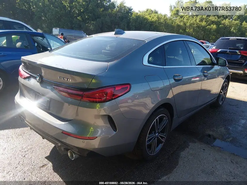 2024 BMW 228I Gran Coupe xDrive VIN: WBA73AK01R7R53780 Lot: 45188882