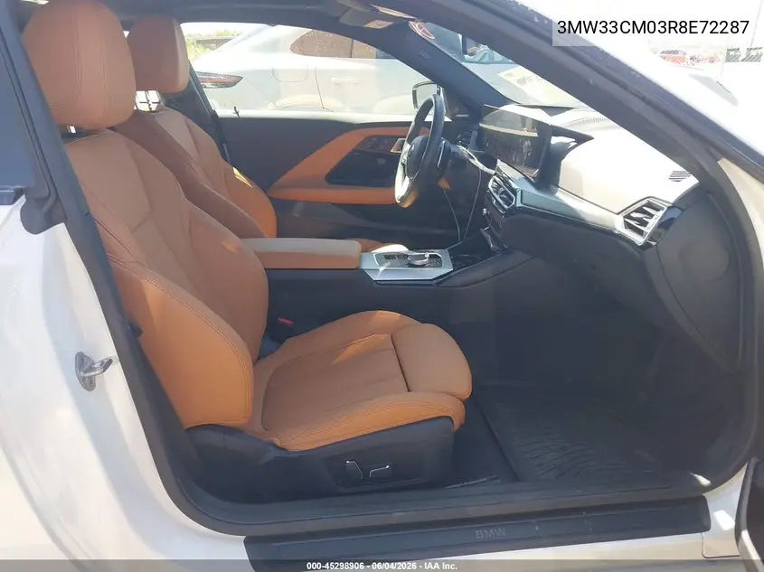 2024 BMW 230I xDrive VIN: 3MW33CM03R8E72287 Lot: 45298906