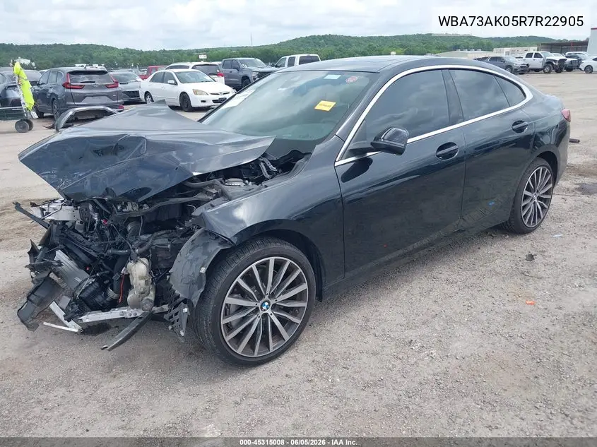 2024 BMW 228I Gran Coupe xDrive VIN: WBA73AK05R7R22905 Lot: 45315008