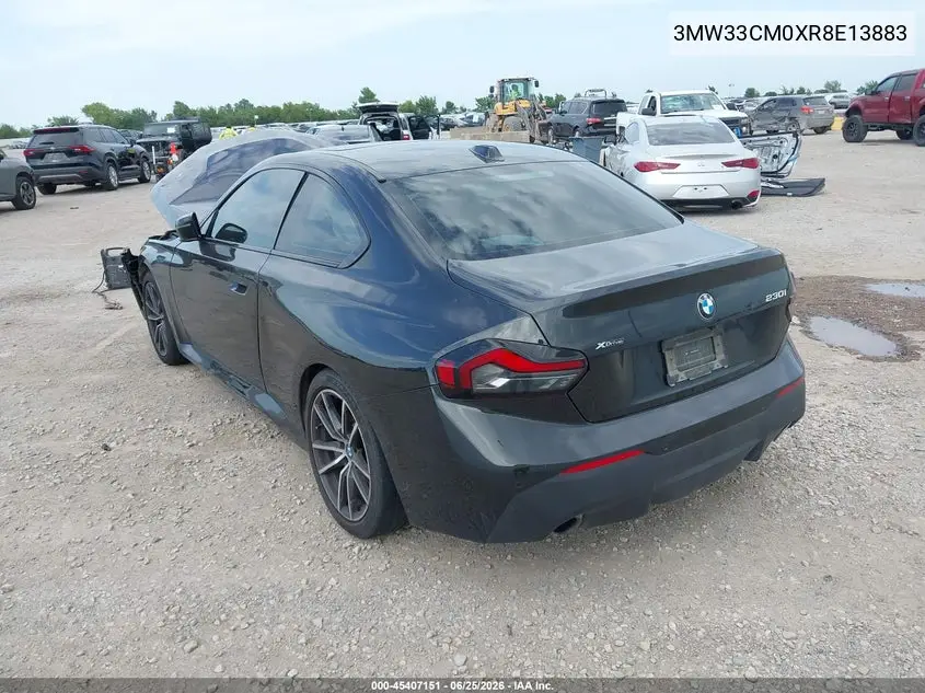 2024 BMW 230I xDrive VIN: 3MW33CM0XR8E13883 Lot: 45407151