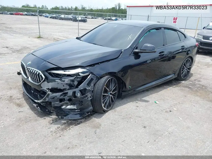 2024 BMW 228I Gran Coupe Sdrive VIN: WBA53AK05R7R33023 Lot: 45409388