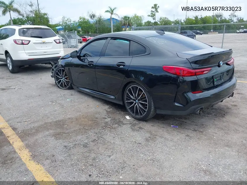 2024 BMW 228I Gran Coupe Sdrive VIN: WBA53AK05R7R33023 Lot: 45409388