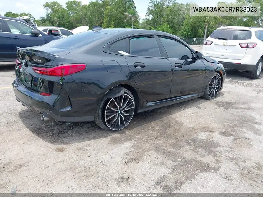 2024 BMW 228I Gran Coupe Sdrive VIN: WBA53AK05R7R33023 Lot: 45409388