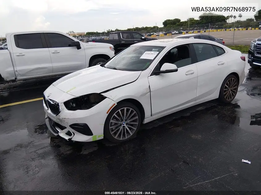 2024 BMW 228I Gran Coupe Sdrive VIN: WBA53AK09R7N68975 Lot: 45461831