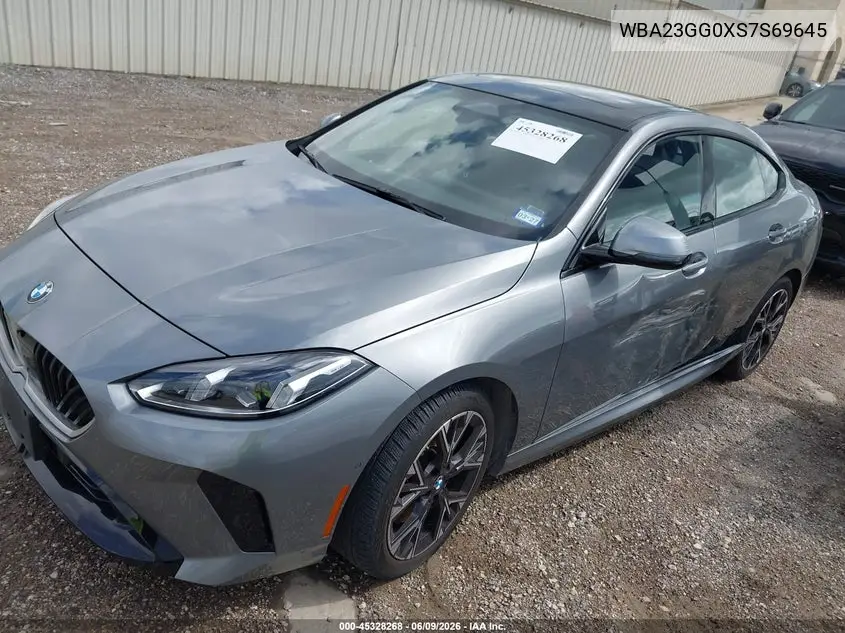 2025 BMW 228 Gran Coupe xDrive VIN: WBA23GG0XS7S69645 Lot: 45328268