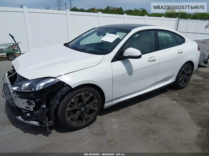 2025 BMW 228 Gran Coupe xDrive VIN: WBA23GG02S7T64975 Lot: 45336454