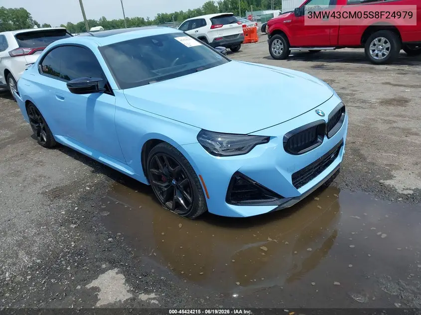 2025 BMW M240 I VIN: 3MW43CM05S8F24979 Lot: 45424215