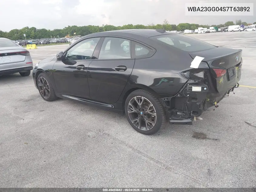 2025 BMW 228 Gran Coupe xDrive VIN: WBA23GG04S7T63892 Lot: 45455642