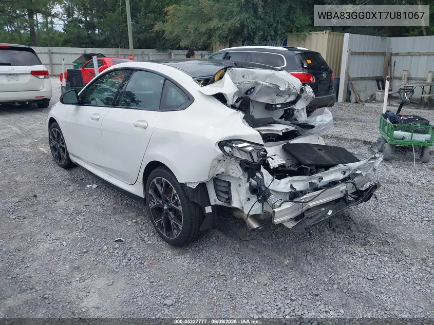 2026 BMW 228 Gran Coupe VIN: WBA83GG0XT7U81067 Lot: 45327777