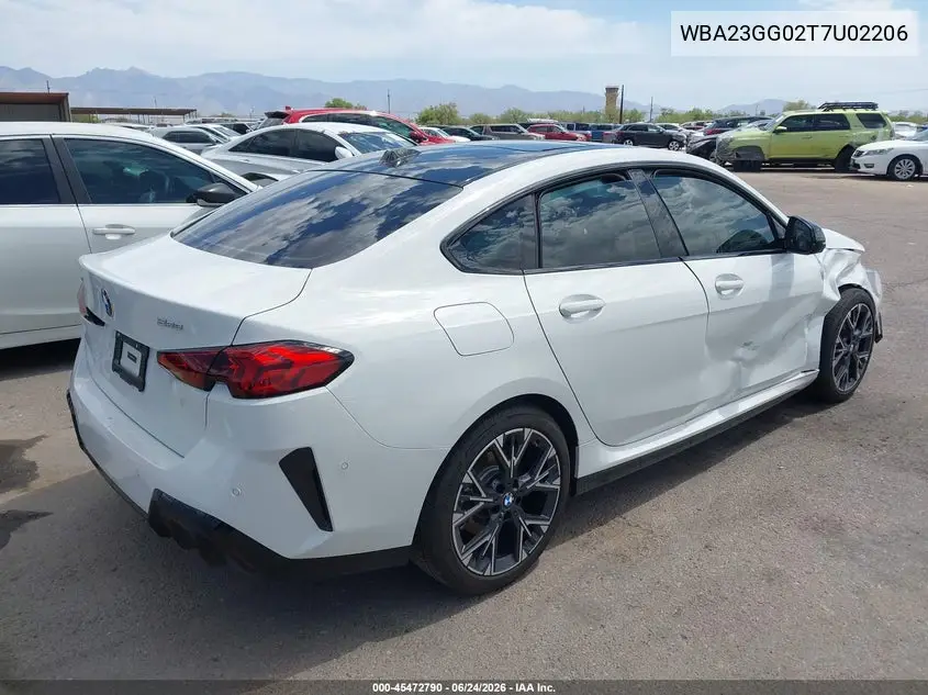 2026 BMW 228 Gran Coupe xDrive VIN: WBA23GG02T7U02206 Lot: 45472790