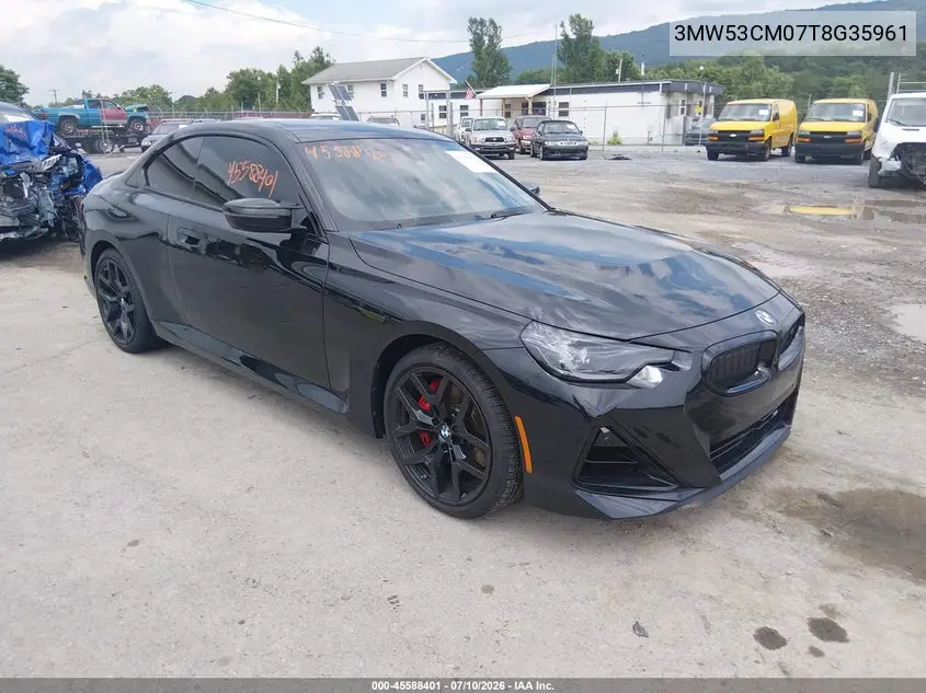 2026 BMW M240 I xDrive VIN: 3MW53CM07T8G35961 Lot: 45588401