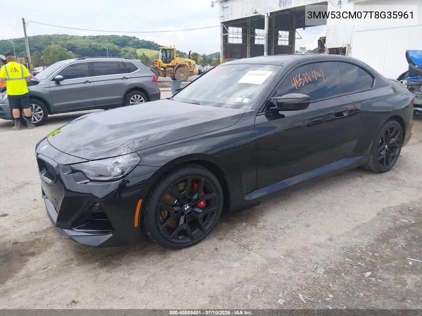 2026 BMW M240 I xDrive VIN: 3MW53CM07T8G35961 Lot: 45588401