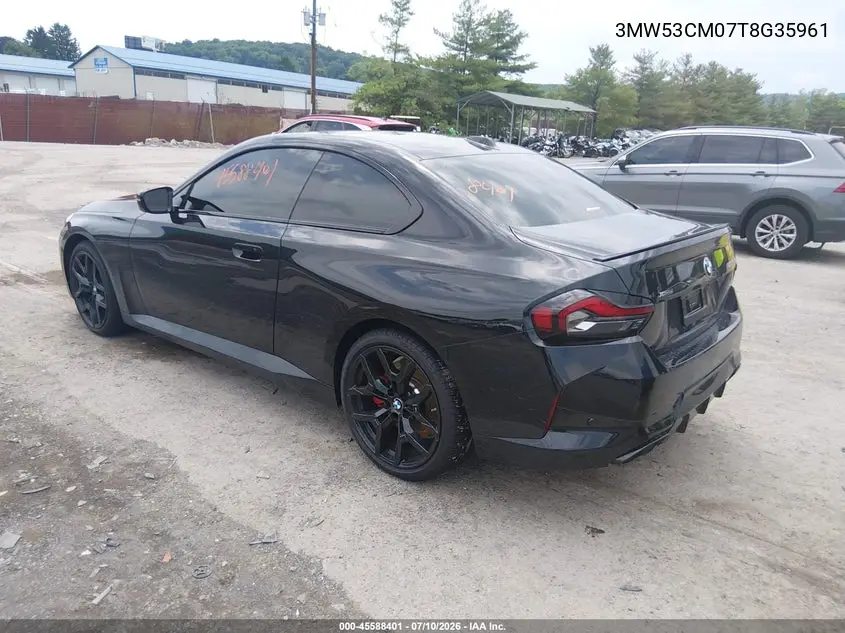 2026 BMW M240 I xDrive VIN: 3MW53CM07T8G35961 Lot: 45588401
