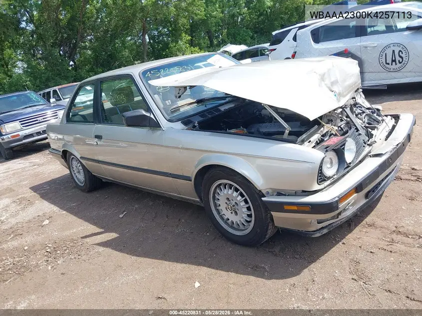 1989 BMW 325 I Automatic/Is Automatic VIN: WBAAA2300K4257113 Lot: 45220831