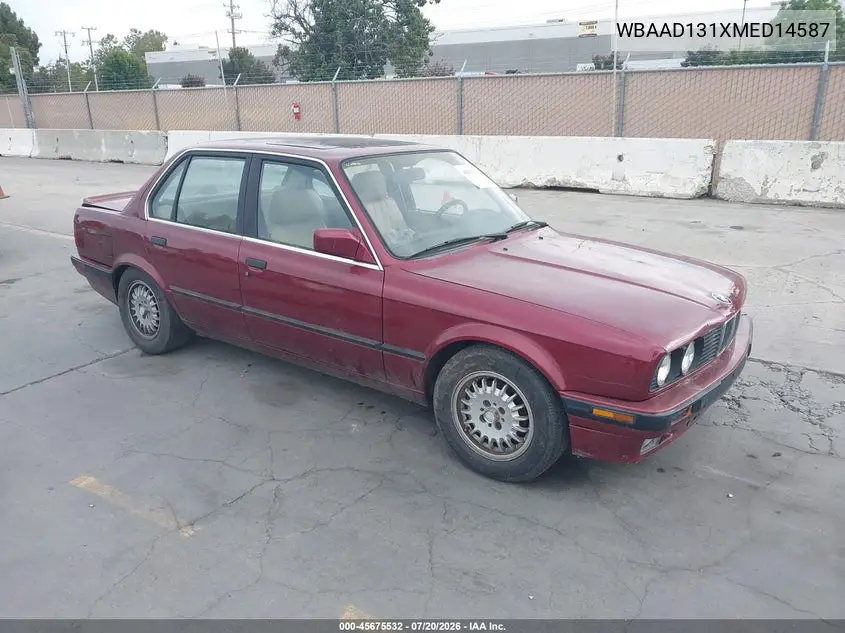 1991 BMW 325 I VIN: WBAAD131XMED14587 Lot: 45675532