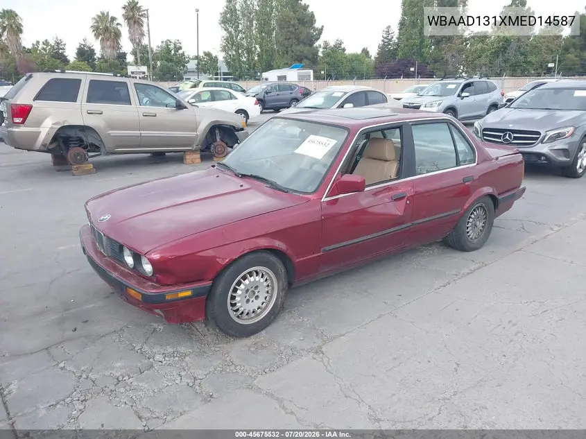 1991 BMW 325 I VIN: WBAAD131XMED14587 Lot: 45675532